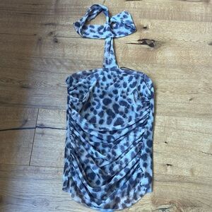 NWT Zara animal print tube top. S